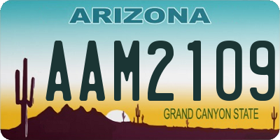 AZ license plate AAM2109