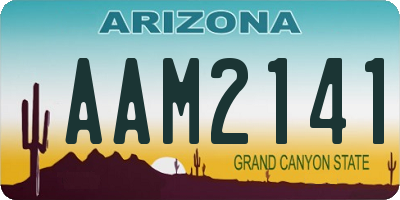 AZ license plate AAM2141