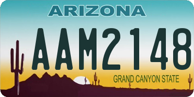 AZ license plate AAM2148