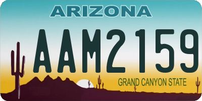 AZ license plate AAM2159