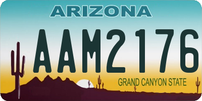 AZ license plate AAM2176
