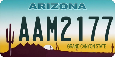 AZ license plate AAM2177