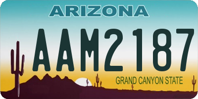 AZ license plate AAM2187