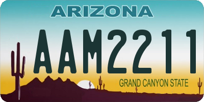 AZ license plate AAM2211