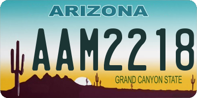 AZ license plate AAM2218