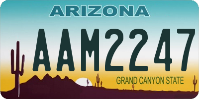 AZ license plate AAM2247