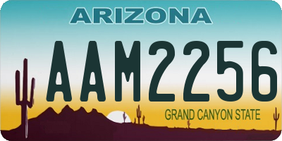 AZ license plate AAM2256