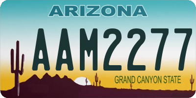 AZ license plate AAM2277