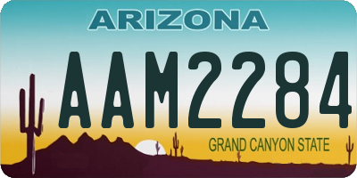 AZ license plate AAM2284