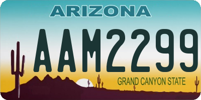 AZ license plate AAM2299