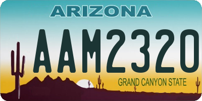 AZ license plate AAM2320