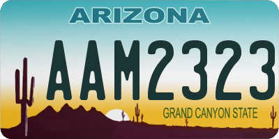 AZ license plate AAM2323