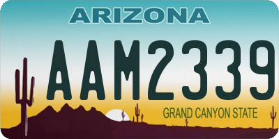 AZ license plate AAM2339
