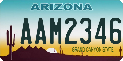 AZ license plate AAM2346