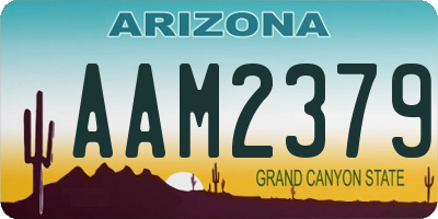 AZ license plate AAM2379