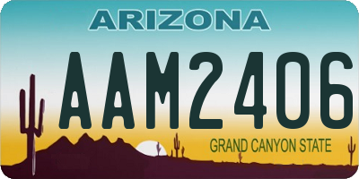 AZ license plate AAM2406