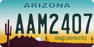AZ license plate AAM2407
