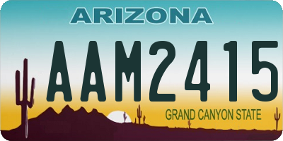 AZ license plate AAM2415