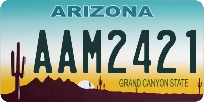 AZ license plate AAM2421