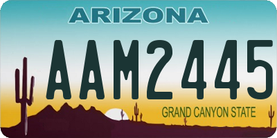 AZ license plate AAM2445