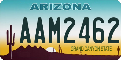 AZ license plate AAM2462