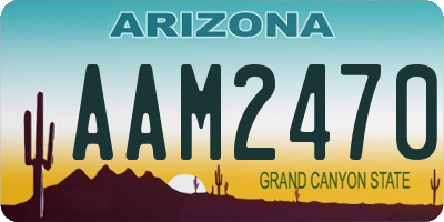 AZ license plate AAM2470