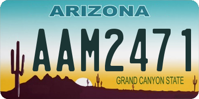 AZ license plate AAM2471