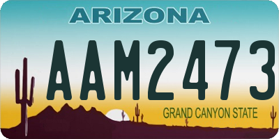 AZ license plate AAM2473