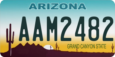 AZ license plate AAM2482