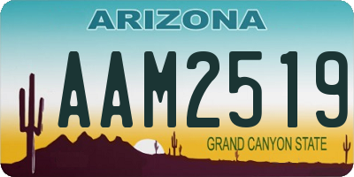 AZ license plate AAM2519