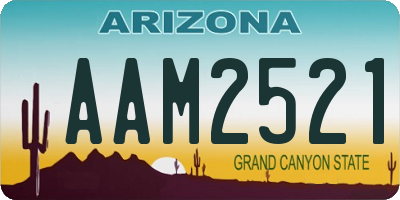 AZ license plate AAM2521