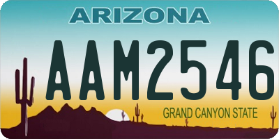 AZ license plate AAM2546