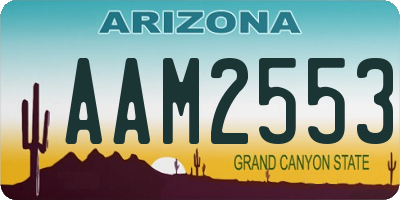 AZ license plate AAM2553