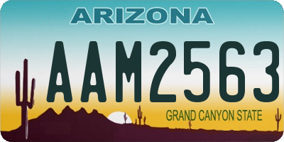 AZ license plate AAM2563