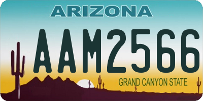AZ license plate AAM2566