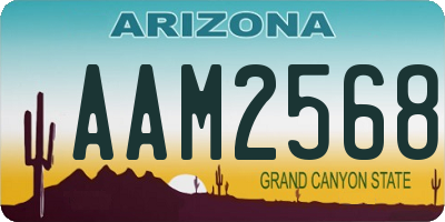 AZ license plate AAM2568