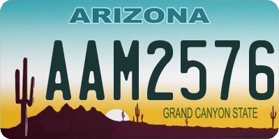 AZ license plate AAM2576