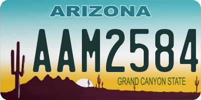 AZ license plate AAM2584