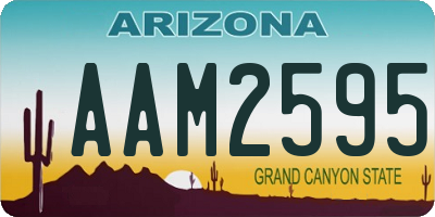 AZ license plate AAM2595
