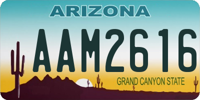 AZ license plate AAM2616