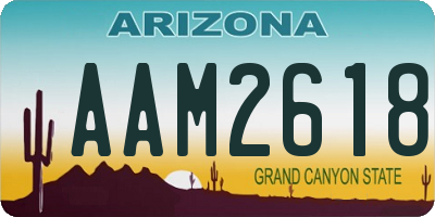 AZ license plate AAM2618