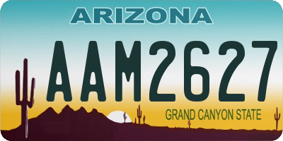 AZ license plate AAM2627