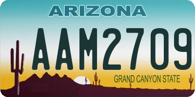 AZ license plate AAM2709