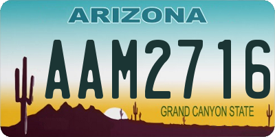 AZ license plate AAM2716