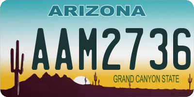 AZ license plate AAM2736