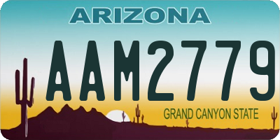 AZ license plate AAM2779