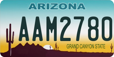 AZ license plate AAM2780