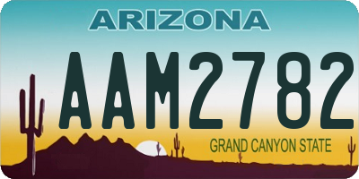 AZ license plate AAM2782