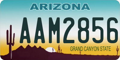 AZ license plate AAM2856