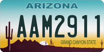 AZ license plate AAM2911